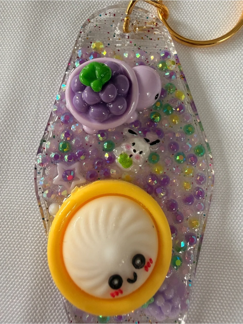 Kawaii Dumpling Charm Keychain